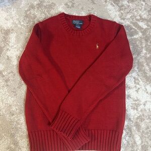 Polo Ralph Lauren Boys Crewneck Sweater Red Size S 8/10 NWOT
